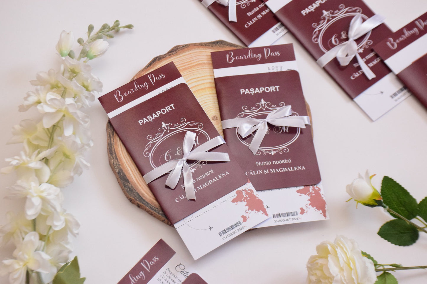 Invitație Nunta handmade tip Pașaport - Model N227